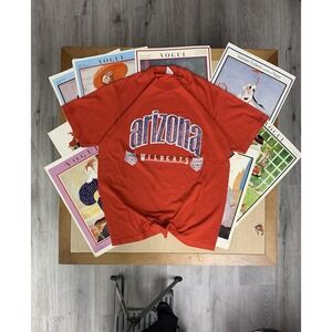 Vintage 70s 80s Arizona Wildcats Velva Sheen Sports T Shirt Size Large